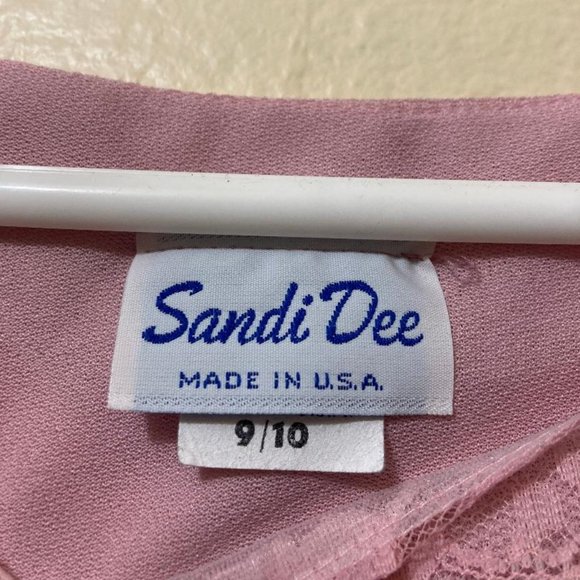 Vintage Sandi Dee Women's Pink/Mauve Polyester Lace Accent Dress Size 9/10 - Picture 5 of 6